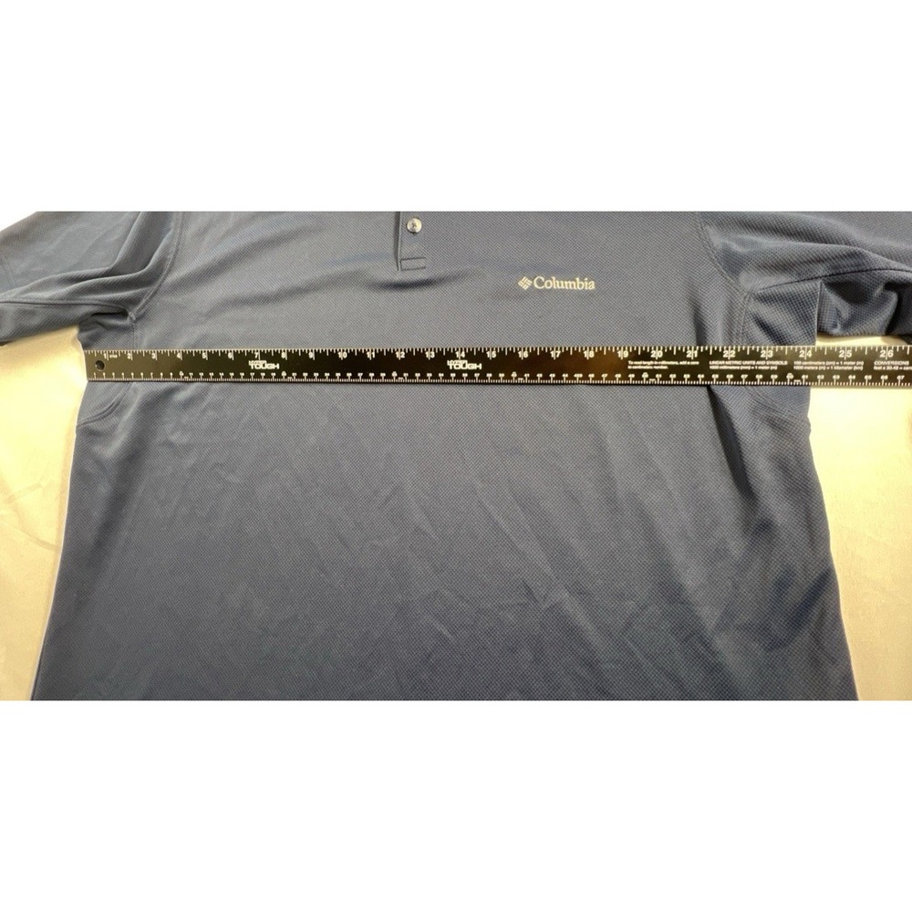Columbia Polo Shirt Mens XL Navy Blue Omni-Wick Mesh Performance Golf Top - Picture 5 of 8